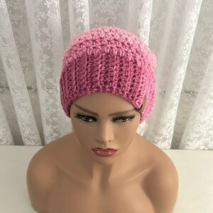 New hand made crochet hat with pompom